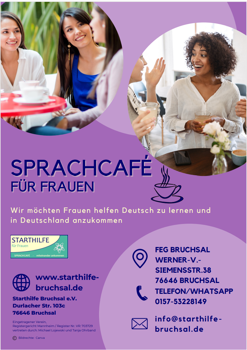 Starthilfe Bruchsal - Sprachstunde - Sprachcafé für Frauen